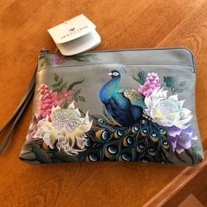 Anuschka wristlet crossbody purse with sleeper bag NEW